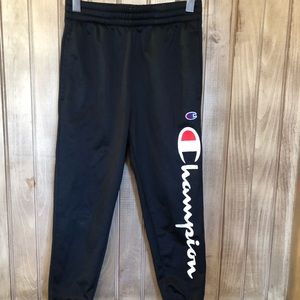 Champion boys size small cuffed leg sweat pants some wear left knee see pic